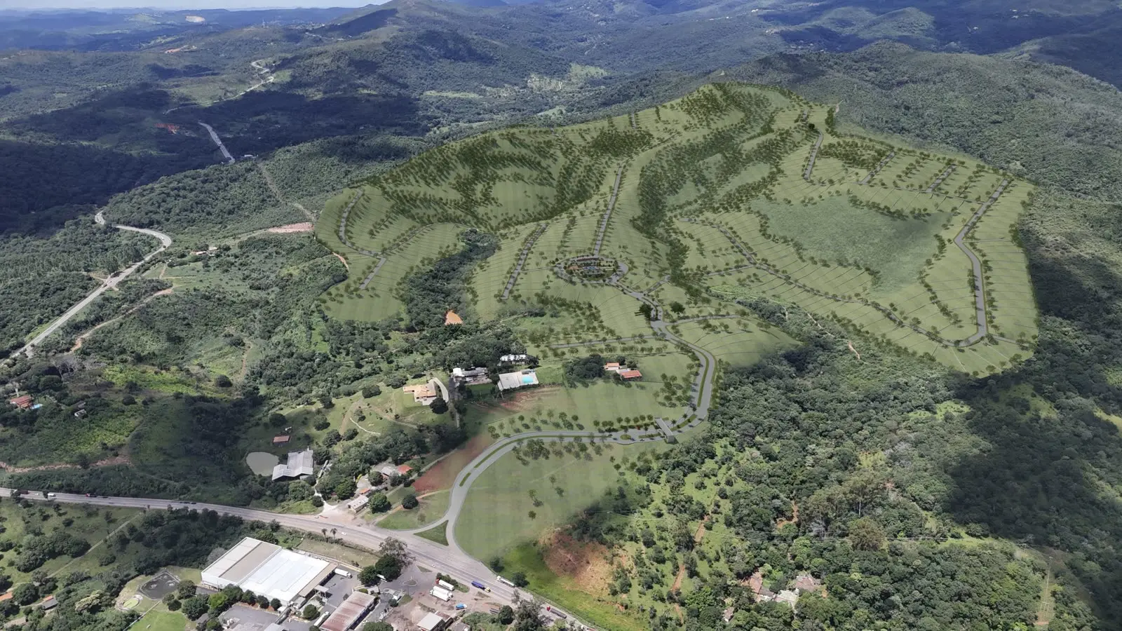 Vista aérea da região